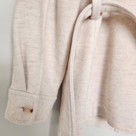 & Other Stories Wool Blend Cream Oversized Coat Jacket Overshirt Shacket Size 8 - Picture 10 of 12